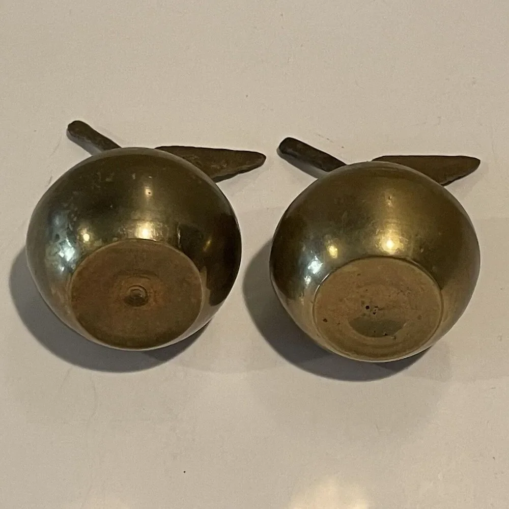 Vintage Brass Apples Salt &‎ Pepper Shakers
